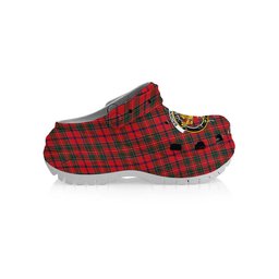 ScotsTee Shop Scottish Brown of Castledean (Broun of Castledean) Modern Crest Women's Tartan Height Increasing Clogs