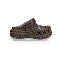 ScotsTee Shop Scottish Bruce of Kinnaird Crest Women's Tartan Height Increasing Clogs