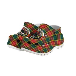 ScotsTee Shop Scottish Baxter of Balgavies Modern Crest Women's Tartan Height Increasing Clogs