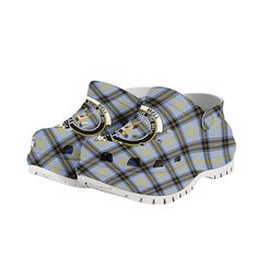 ScotsTee Shop Scottish Bell of the Borders SC Crest Women's Tartan Height Increasing Clogs