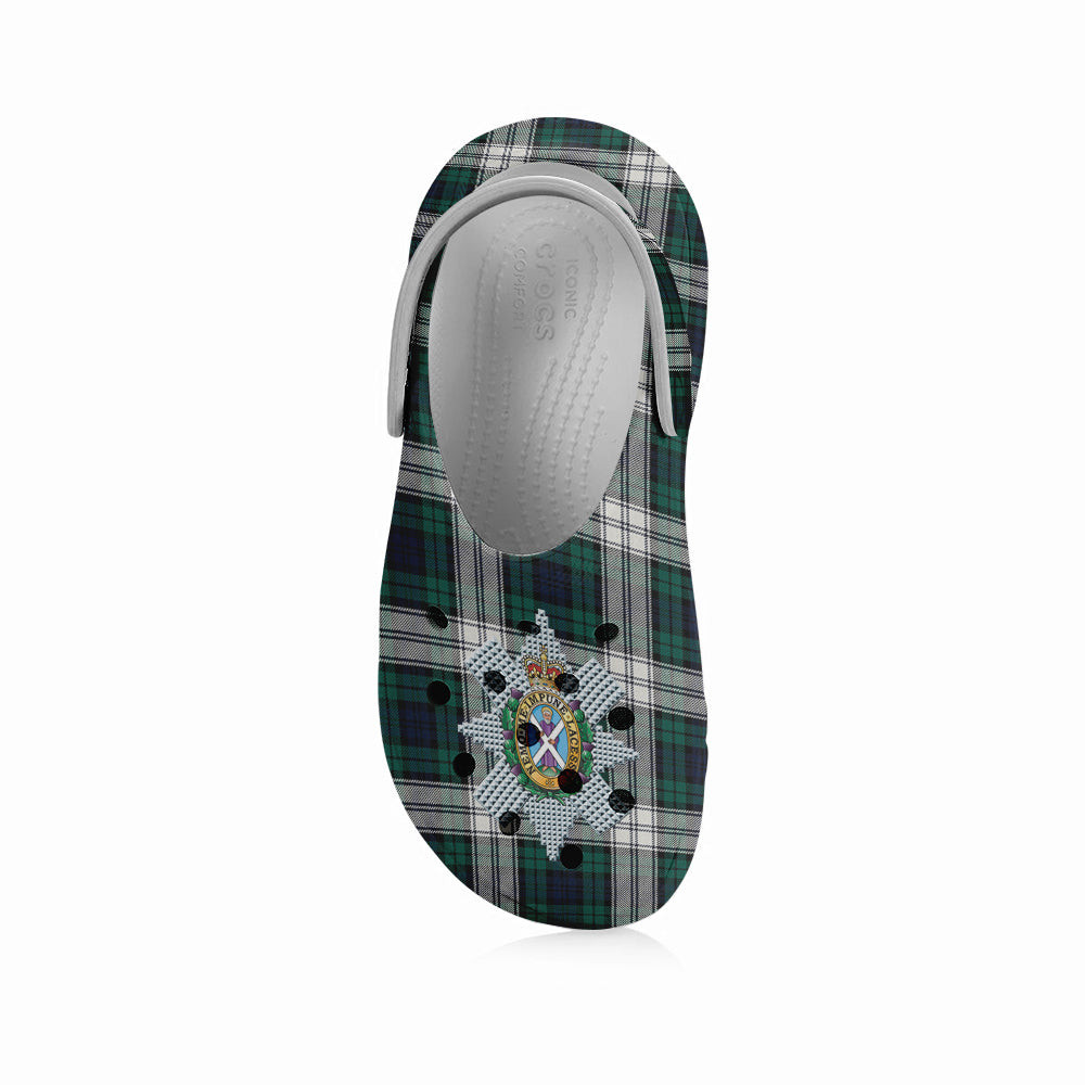 ScotsTee Shop Scottish Black Watch Dress Modern Crest Women's Tartan Height Increasing Clogs