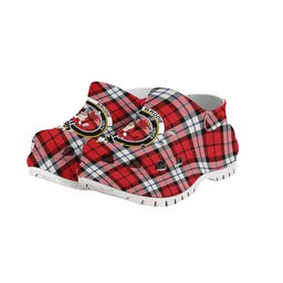 ScotsTee Shop Scottish Brodie Dress Modern Crest Women's Tartan Height Increasing Clogs