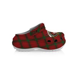 ScotsTee Shop Scottish Donald of Sleat Crest Women's Tartan Height Increasing Clogs