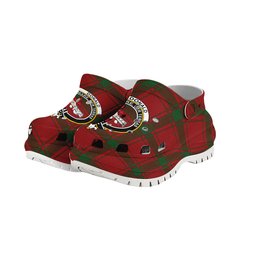 ScotsTee Shop Scottish Donald of Sleat Crest Women's Tartan Height Increasing Clogs