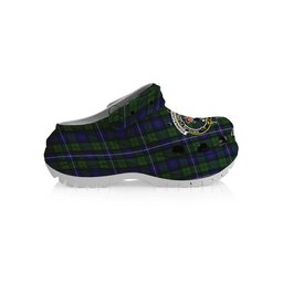 ScotsTee Shop Scottish Donnachaidh Robertson Crest Women's Tartan Height Increasing Clogs