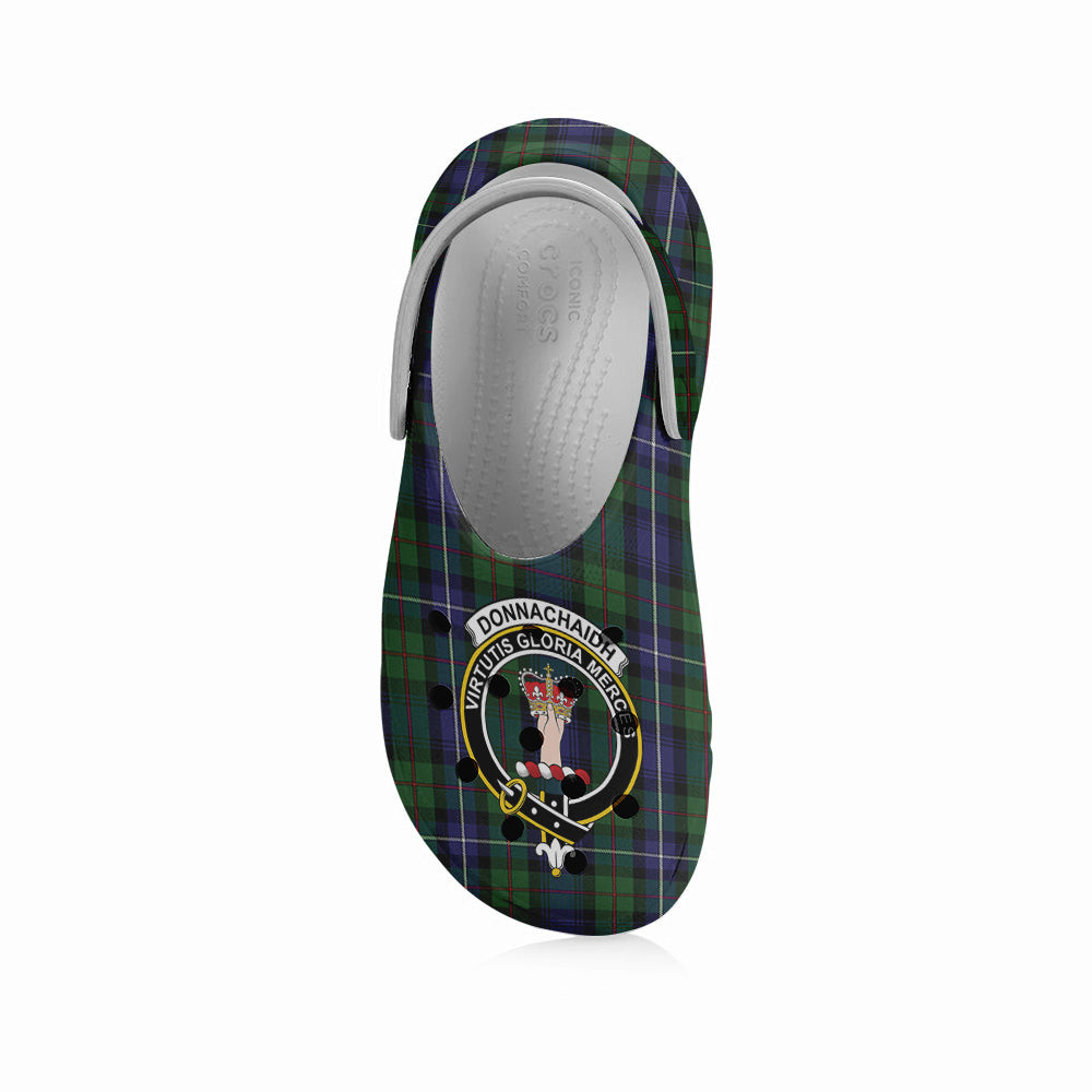 ScotsTee Shop Scottish Donnachaidh Robertson Crest Women's Tartan Height Increasing Clogs