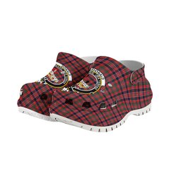 ScotsTee Shop Scottish Donald of Boisdale Modern Crest Women's Tartan Height Increasing Clogs