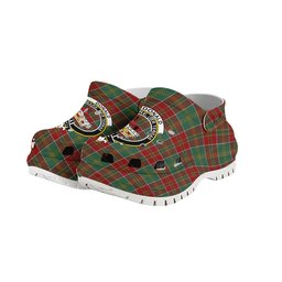 ScotsTee Shop Scottish Donald of Kingsburgh Crest Women's Tartan Height Increasing Clogs