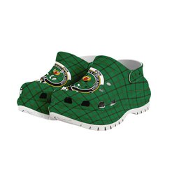 ScotsTee Shop Scottish Don (Tribe-of-Mar) Crest Women's Tartan Height Increasing Clogs