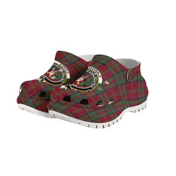 ScotsTee Shop Scottish Donald of Glencoe Modern Crest Women's Tartan Height Increasing Clogs