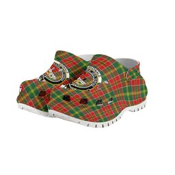 ScotsTee Shop Scottish Donald of Kingsburgh Modern Crest Women's Tartan Height Increasing Clogs