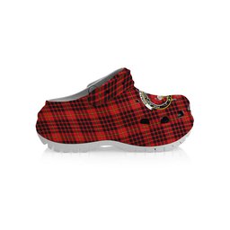 ScotsTee Shop Scottish Donald of Ardnamurchan Modern Crest Women's Tartan Height Increasing Clogs