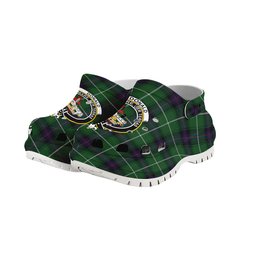 ScotsTee Shop Scottish Donald of The Isles Crest Women's Tartan Height Increasing Clogs