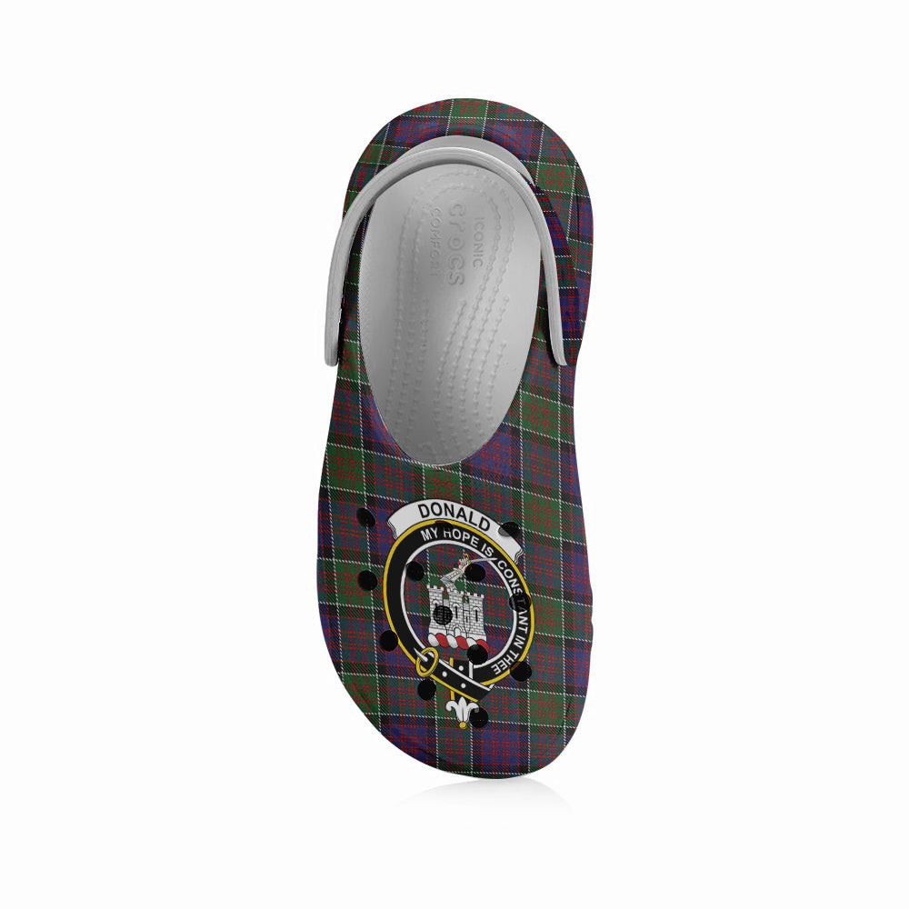 ScotsTee Shop Scottish Donald of Clan Ranald Modern Crest Women's Tartan Height Increasing Clogs