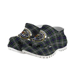 ScotsTee Shop Scottish Davidson of Tulloch Dress Crest Women's Tartan Height Increasing Clogs