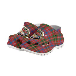 ScotsTee Shop Scottish Donald of Glenaladale Ancient Crest Women's Tartan Height Increasing Clogs