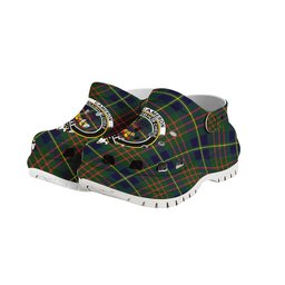 ScotsTee Shop Scottish Cameron of Lochiel Hunting Modern Crest Women's Tartan Height Increasing Clogs