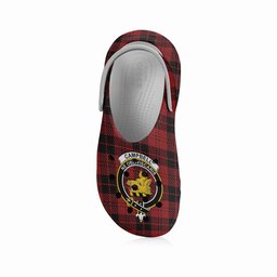 ScotsTee Shop Scottish Campbell of Armaddie Crest Women's Tartan Height Increasing Clogs