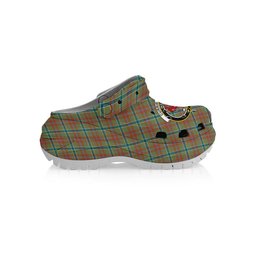 ScotsTee Shop Scottish Currie of Arran Ancient Clan Crest Women's Tartan Height Increasing Clogs