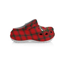 ScotsTee Shop Scottish Donald of Sleat Modern Crest Women's Tartan Height Increasing Clogs