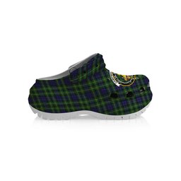 ScotsTee Shop Scottish Campbell of Breadalbane 2 Crest Women's Tartan Height Increasing Clogs