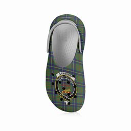 ScotsTee Shop Scottish Cameron of Lochiel Hunting Crest Women's Tartan Height Increasing Clogs