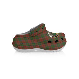 ScotsTee Shop Scottish Donald of Glencoe Ancient Crest Women's Tartan Height Increasing Clogs