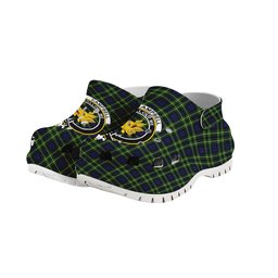 ScotsTee Shop Scottish Campbell of Breadalbane Modern Crest Women's Tartan Height Increasing Clogs