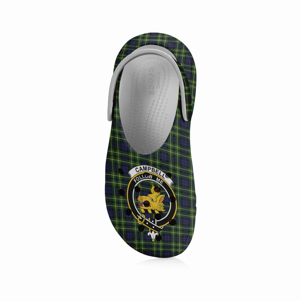 ScotsTee Shop Scottish Campbell of Breadalbane Modern Crest Women's Tartan Height Increasing Clogs