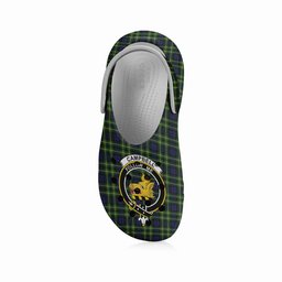 ScotsTee Shop Scottish Campbell of Breadalbane Modern Crest Women's Tartan Height Increasing Clogs