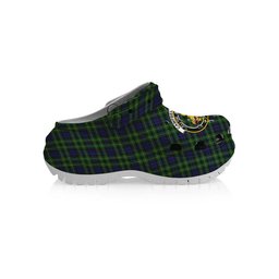 ScotsTee Shop Scottish Campbell of Breadalbane Crest Women's Tartan Height Increasing Clogs