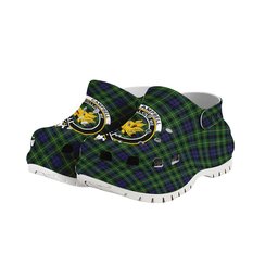 ScotsTee Shop Scottish Campbell of Breadalbane Crest Women's Tartan Height Increasing Clogs
