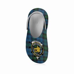 ScotsTee Shop Scottish Campbell of Glenlyon Crest Women's Tartan Height Increasing Clogs