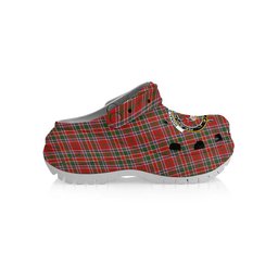 ScotsTee Shop Scottish Donald of Lochmaddy Ancient Crest Women's Tartan Height Increasing Clogs