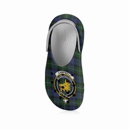 ScotsTee Shop Scottish Campbell of Loudoun Crest Women's Tartan Height Increasing Clogs
