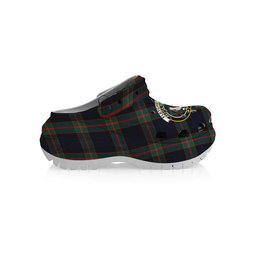 ScotsTee Shop Scottish Fletcher of Dunans Modern Crest Women's Tartan Height Increasing Clogs