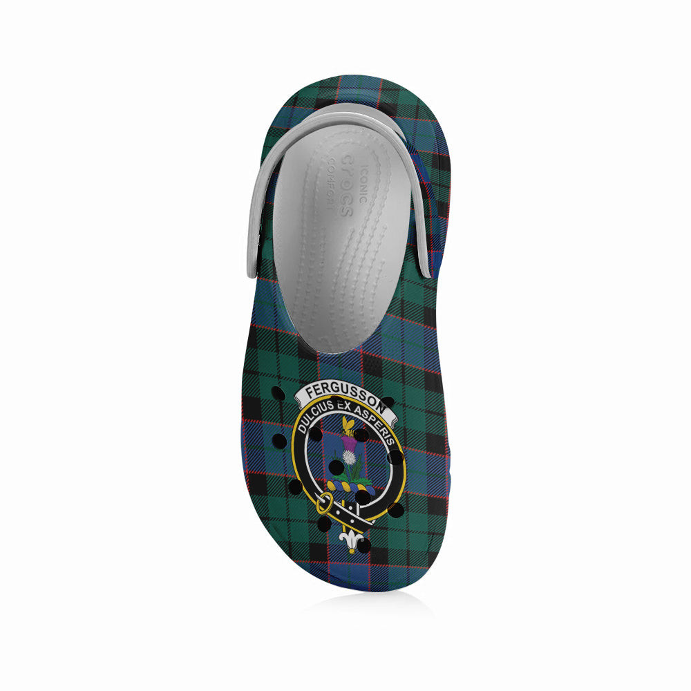 ScotsTee Shop Scottish Fergusson of Balquhidder Modern Crest Women's Tartan Height Increasing Clogs