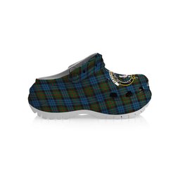 ScotsTee Shop Scottish Fletcher of Dunans Crest Women's Tartan Height Increasing Clogs