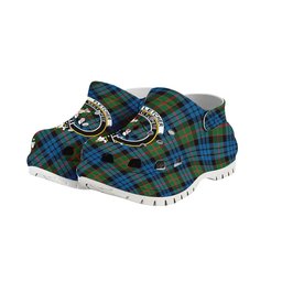 ScotsTee Shop Scottish Fletcher of Dunans Ancient Crest Women's Tartan Height Increasing Clogs