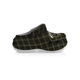 ScotsTee Shop Scottish Forbes of Druminnor Crest Women's Tartan Height Increasing Clogs