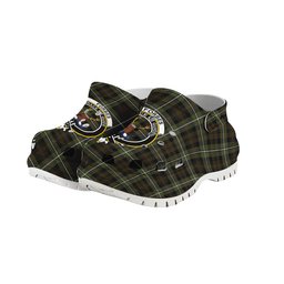 ScotsTee Shop Scottish Forbes of Druminnor Crest Women's Tartan Height Increasing Clogs