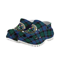 ScotsTee Shop Scottish Ferguson of Balquhidder Modern Crest Women's Tartan Height Increasing Clogs
