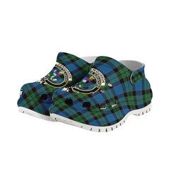 ScotsTee Shop Scottish Fergusson of Balquhidder Ancient Crest Women's Tartan Height Increasing Clogs