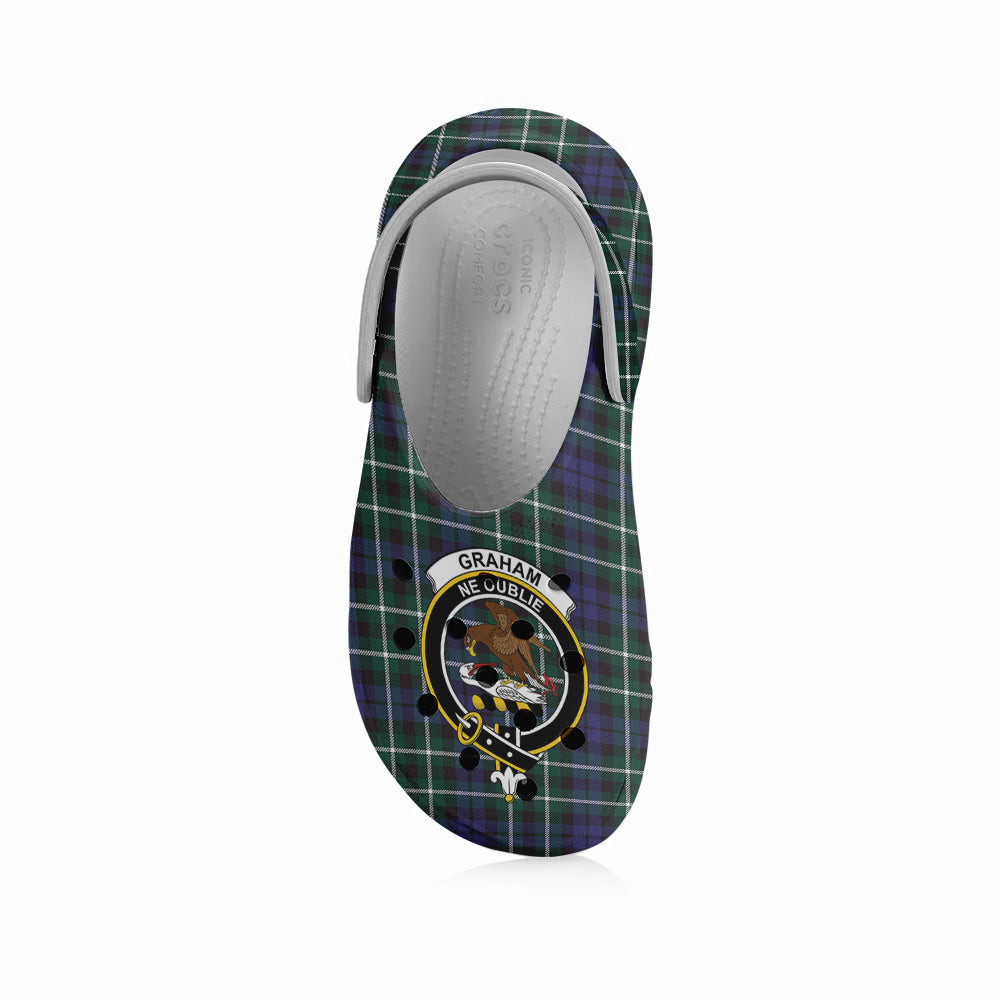 ScotsTee Shop Scottish Graham of Montrose Modern Crest Women's Tartan Height Increasing Clogs