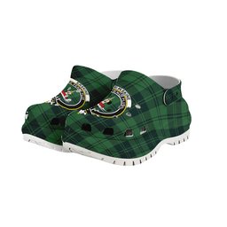 ScotsTee Shop Scottish Erskine Hunting Modern Crest Women's Tartan Height Increasing Clogs