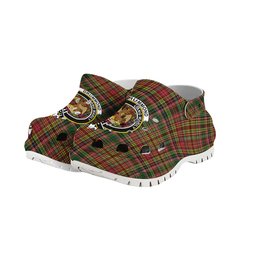 ScotsTee Shop Scottish Drummond of Strathallan Crest Women's Tartan Height Increasing Clogs