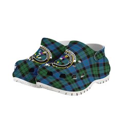 ScotsTee Shop Scottish Ferguson of Balquhidder Ancient Crest Women's Tartan Height Increasing Clogs