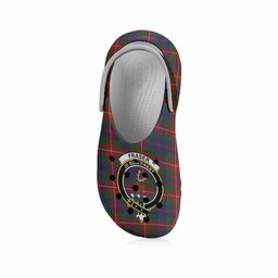 ScotsTee Shop Scottish Fraser of Lovat Crest Women's Tartan Height Increasing Clogs