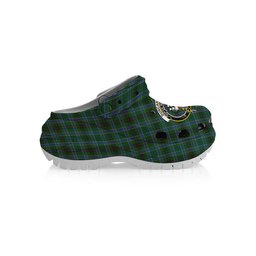 ScotsTee Shop Scottish Duncan of Sketraw Crest Women's Tartan Height Increasing Clogs