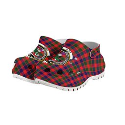 ScotsTee Shop Scottish Gow of Skeoch Crest Women's Tartan Height Increasing Clogs